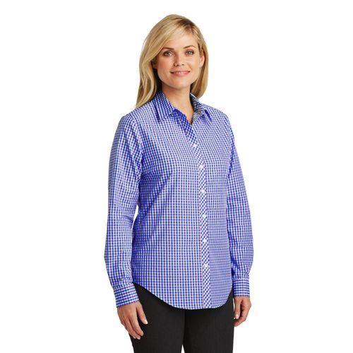 Port Authority Ladies' Long-Sleeve Gingham Easy-Care Shirt image thumbnail