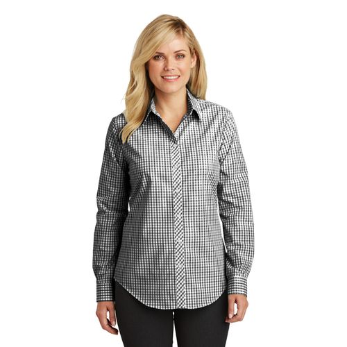 Port Authority Ladies' Long-Sleeve Gingham Easy-Care Shirt image thumbnail