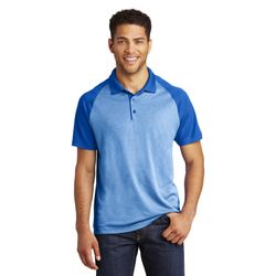 Image of Sport-Tek Raglan Heather Block Polo