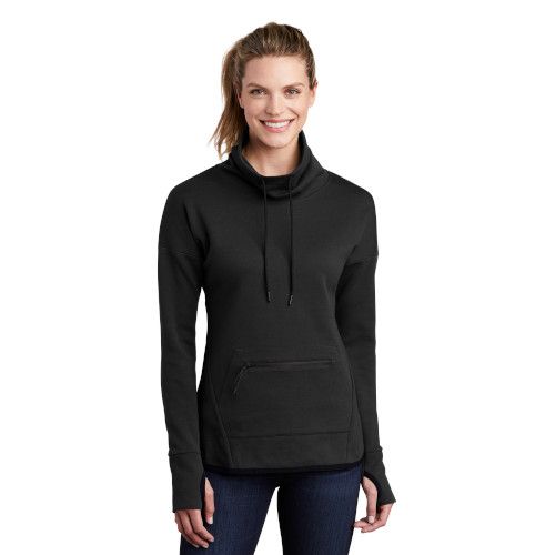 Sport-Tek Ladies Triumph Cowl Neck Pullover image thumbnail