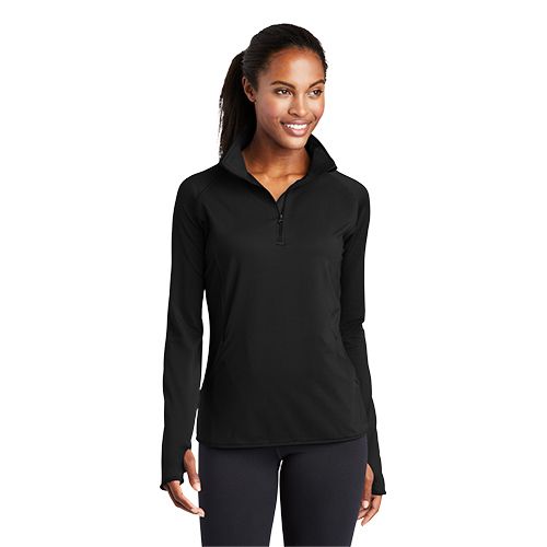 Sport-Tek Ladies Sport-Wick Stretch 1/2-Zip Pullover image thumbnail