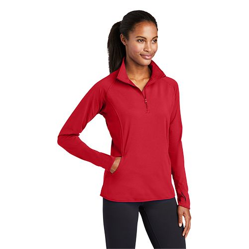Sport-Tek Ladies Sport-Wick Stretch 1/2-Zip Pullover image thumbnail
