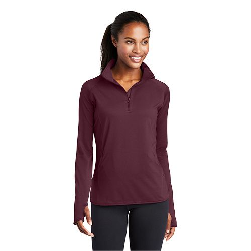 Sport-Tek Ladies Sport-Wick Stretch 1/2-Zip Pullover image thumbnail