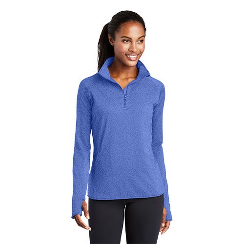 Sport-Tek Ladies Sport-Wick Stretch 1/2-Zip Pullover image thumbnail