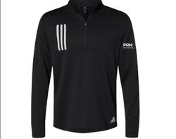 Image of Adidas 3-Stripes Double Knit Quarter-Zip Pullover 