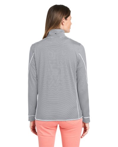 Vineyard Vines Ladies' Microstripe Sankaty Half-Zip Pullover image thumbnail