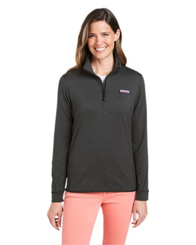 Vineyard Vines Ladies' Microstripe Sankaty Half-Zip Pullover image thumbnail