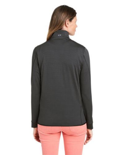 Vineyard Vines Ladies' Microstripe Sankaty Half-Zip Pullover image thumbnail
