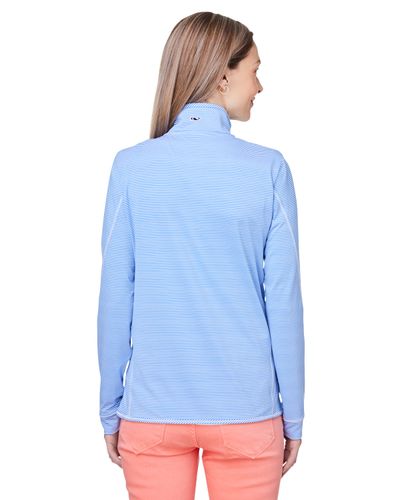 Vineyard Vines Ladies' Microstripe Sankaty Half-Zip Pullover image thumbnail