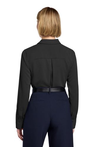 Brooks Brothers Women's Full-Button Satin Blouse BB18007 image thumbnail