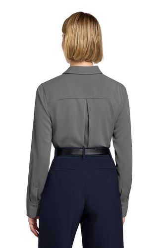 Brooks Brothers Women's Full-Button Satin Blouse BB18007 image thumbnail
