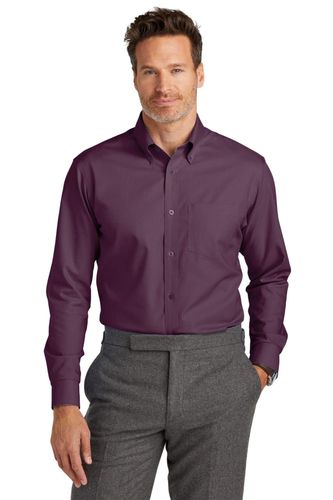 Brooks Brothers Wrinkle-Free Stretch Nailhead Shirt BB18002 image thumbnail