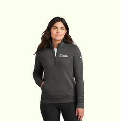 Image of Nike Women's Club Fleece Sleeve Swoosh 1/2-Zip