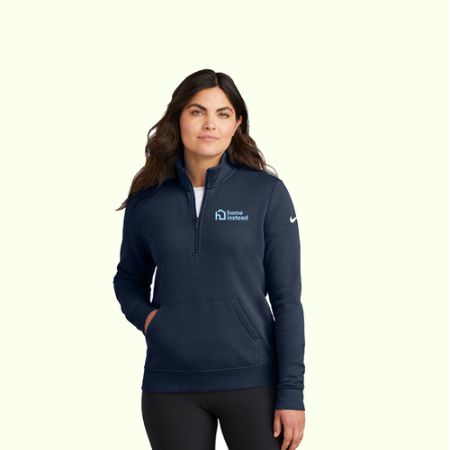 Nike Women's Club Fleece Sleeve Swoosh 1/2-Zip image thumbnail