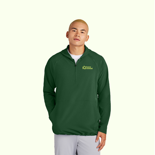 Sport-Tek® Repeat 1/2-Zip Long Sleeve Hooded Jacket image thumbnail