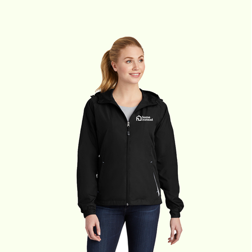 Sport-Tek® Women's Colorblock Hooded Raglan Jacket image thumbnail