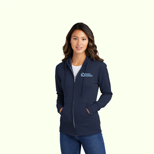Port & Company® Women's Core Fleece Full-Zip Hooded Sweatshirt image thumbnail