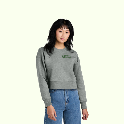 District® Women’s Perfect Weight® Fleece Cropped Crew image thumbnail