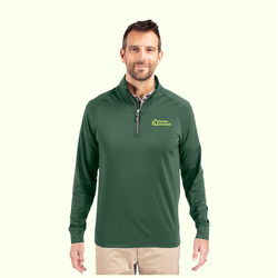 Image of Cutter & Buck Adapt Eco Knit Stretch Recycled Mens Quarter Zip Pullover