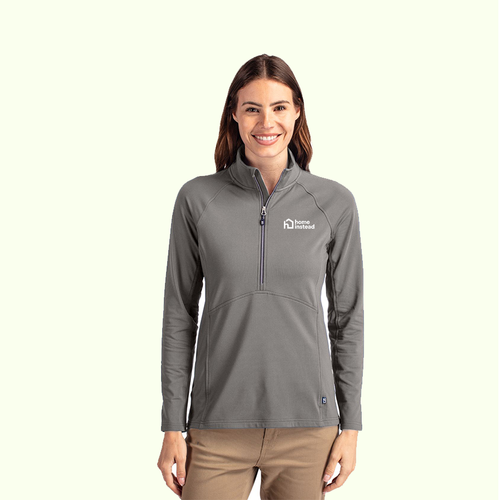 Cutter & Buck Adapt Eco Knit Stretch Recycled Ladies Quarter Zip Pullover  image thumbnail