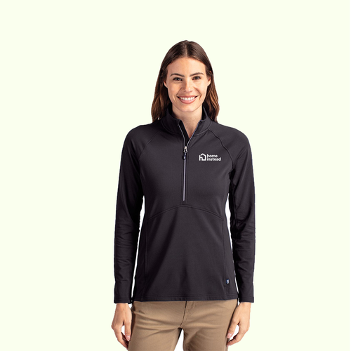 Cutter & Buck Adapt Eco Knit Stretch Recycled Ladies Quarter Zip Pullover  image thumbnail