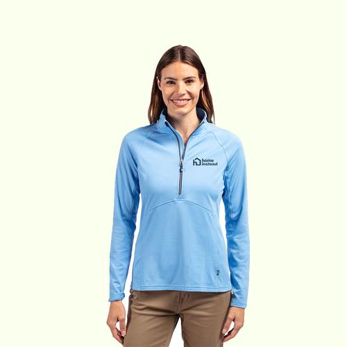 Cutter & Buck Adapt Eco Knit Stretch Recycled Ladies Quarter Zip Pullover  image thumbnail