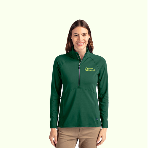 Cutter & Buck Adapt Eco Knit Stretch Recycled Ladies Quarter Zip Pullover  image thumbnail