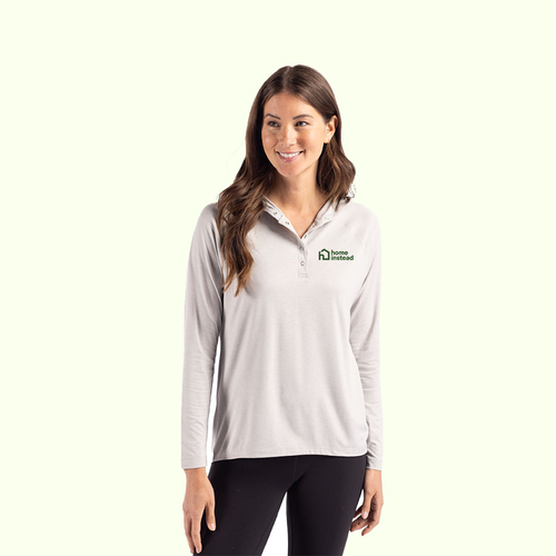 Cutter & Buck Coastline Epic Comfort Eco Recycled Womens Hooded Shirt image thumbnail