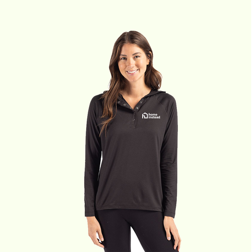 Cutter & Buck Coastline Epic Comfort Eco Recycled Womens Hooded Shirt image thumbnail