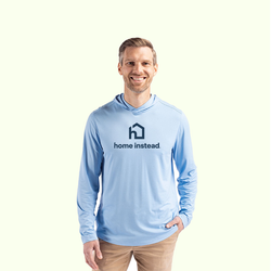 Image of Cutter & Buck Coastline Epic Comfort Eco Recycled Mens Hooded Shirt