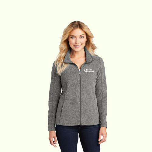 Port Authority® Women's Heather Microfleece Full-Zip Jacket image thumbnail