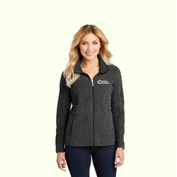 Image of Port Authority® Women's Heather Microfleece Full-Zip Jacket
