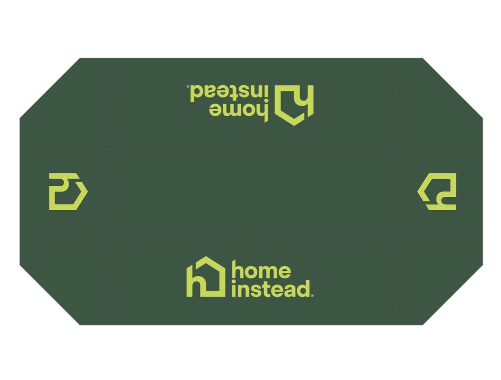 6' Table Cloth in Hunter Green with Logo on 4 Locations primary image