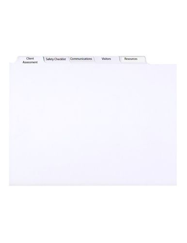 Client Journal Tabs - 1 Set of 5 tabs - Black Imprint image thumbnail