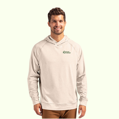 Cutter & Buck Adapt Knit Recycled Mens Heathered Hooded Pullover image thumbnail