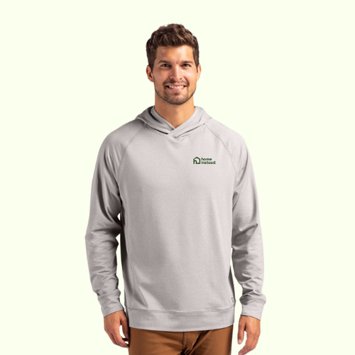 Cutter & Buck Adapt Knit Recycled Mens Heathered Hooded Pullover image thumbnail