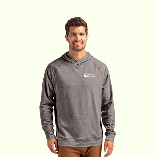 Cutter & Buck Adapt Knit Recycled Mens Heathered Hooded Pullover image thumbnail