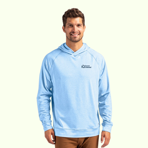 Cutter & Buck Adapt Knit Recycled Mens Heathered Hooded Pullover image thumbnail