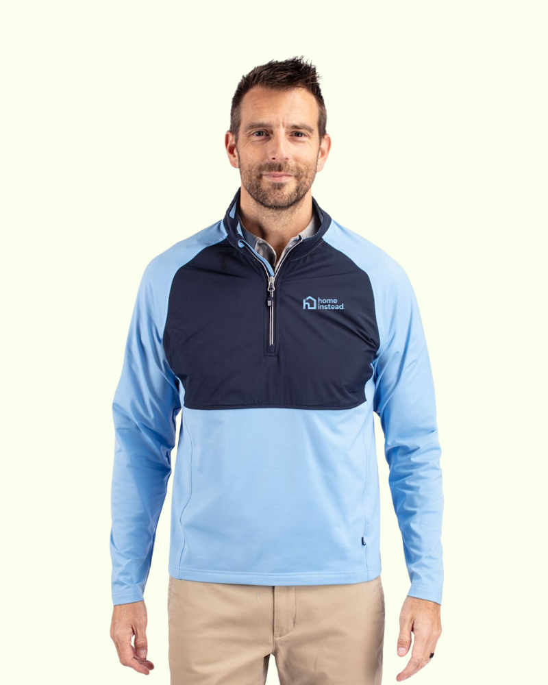 Cutter & Buck Adapt Recycled Soft Knit Stretch Mens Hybrid Quarter Zip Pullover primary image