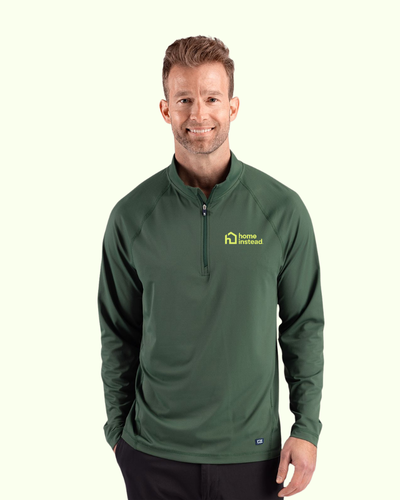 Cutter & Buck Prospect Recycled Featherlight Stretch Mens Quarter Zip image thumbnail