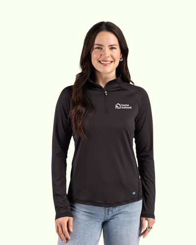 Cutter & Buck Prospect Recycled Featherlight Stretch Womens Quarter Zip image thumbnail