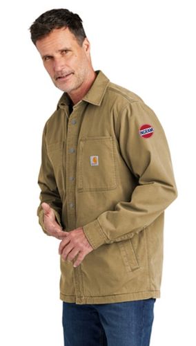 Dark Khaki Carhartt Rugged Flex Fleece-Lined Shirt Jacket image thumbnail