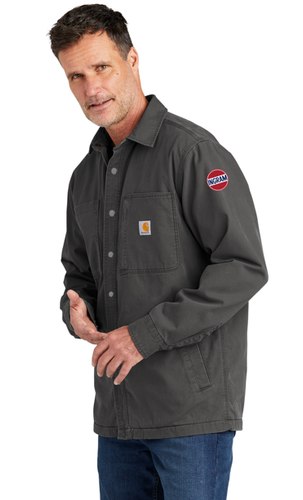 Shadow Grey Carhartt Rugged Flex Fleece-Lined Shirt Jacket image thumbnail