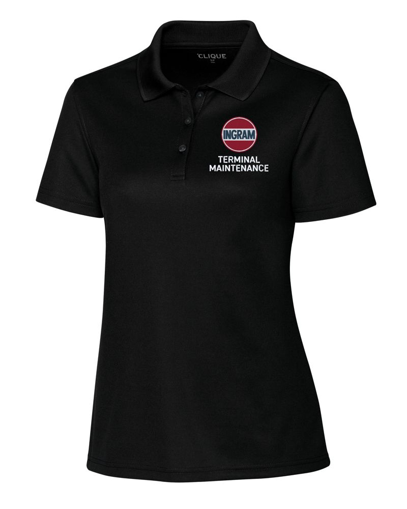 Terminal Maintenance Clique Spin Eco Performance Pique Womens Polo (Made to Order) primary image
