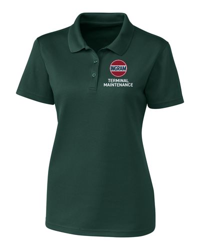 Terminal Maintenance Clique Spin Eco Performance Pique Womens Polo (Made to Order) image thumbnail