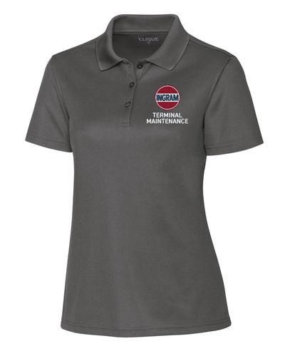 Terminal Maintenance Clique Spin Eco Performance Pique Womens Polo (Made to Order) image thumbnail