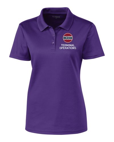 Terminal Operations Clique Spin Eco Performance Pique Womens Polo (Made to Order) image thumbnail