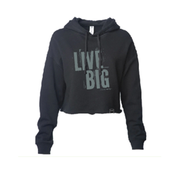 Image of Big D Women's Lightweight Cropped Hoodie - Black