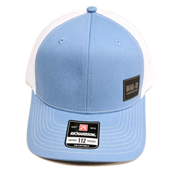 Image of Big D Trucker Hat - Columbia Blue and White