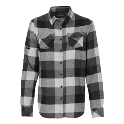 Image of Ladies' Plaid Boyfriend Flannel Shirt 